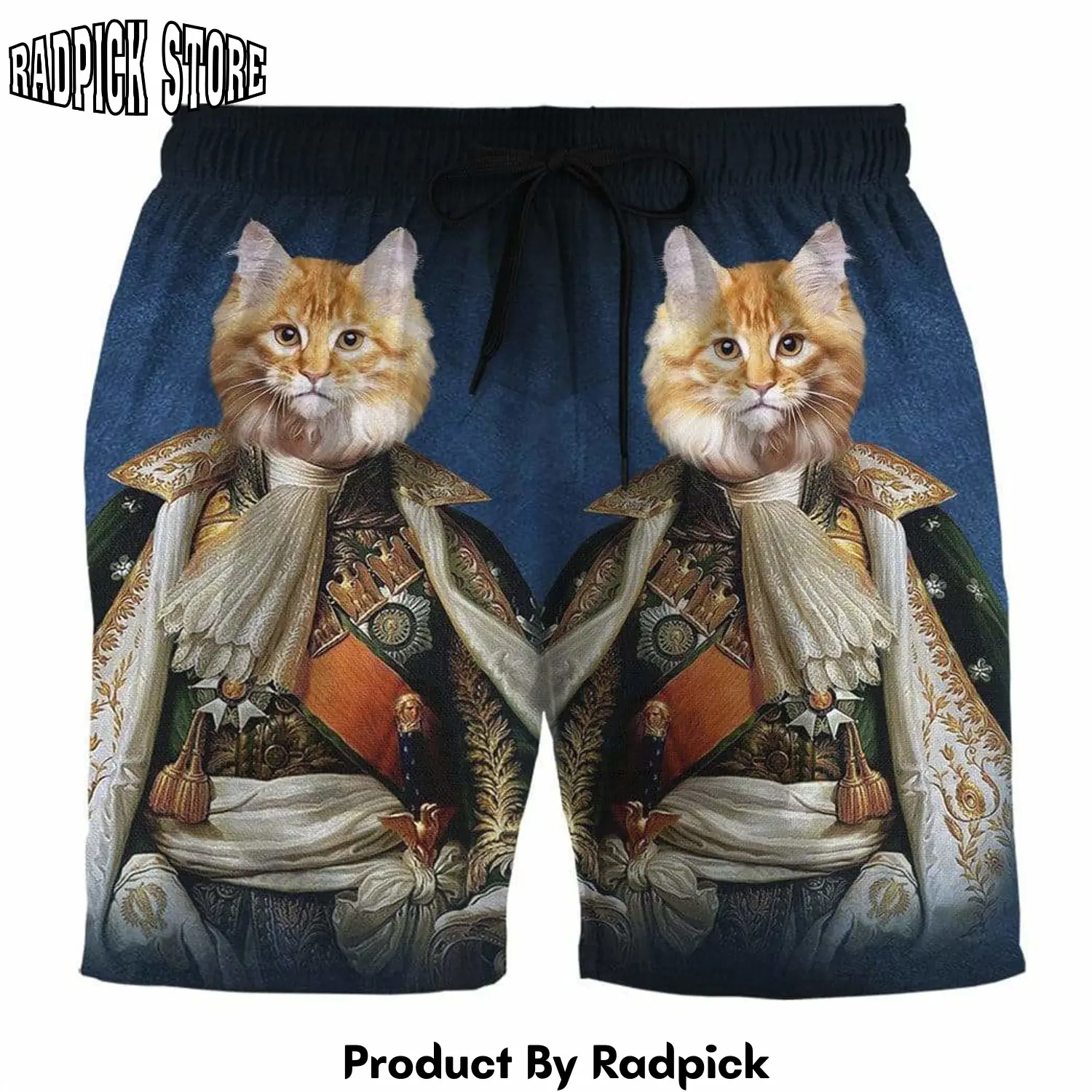 Radpick 3d napolon persian cat custom beach shorts swim trunks rp631324